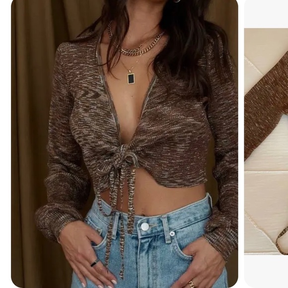 12th tribe cropped wrap top tie - Picture 1 of 4